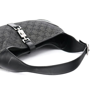 Gucci 00963 Anthracite Denim GG Jackie Shoulder Bag