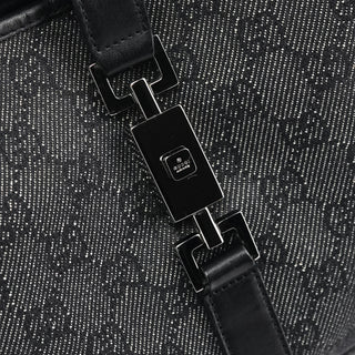 Gucci 00963 Anthracite Denim GG Jackie Shoulder Bag