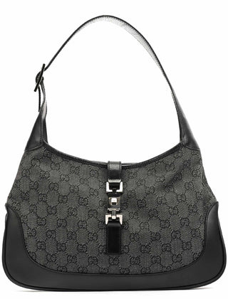 Gucci 00963 Anthracite Denim GG Jackie Shoulder Bag