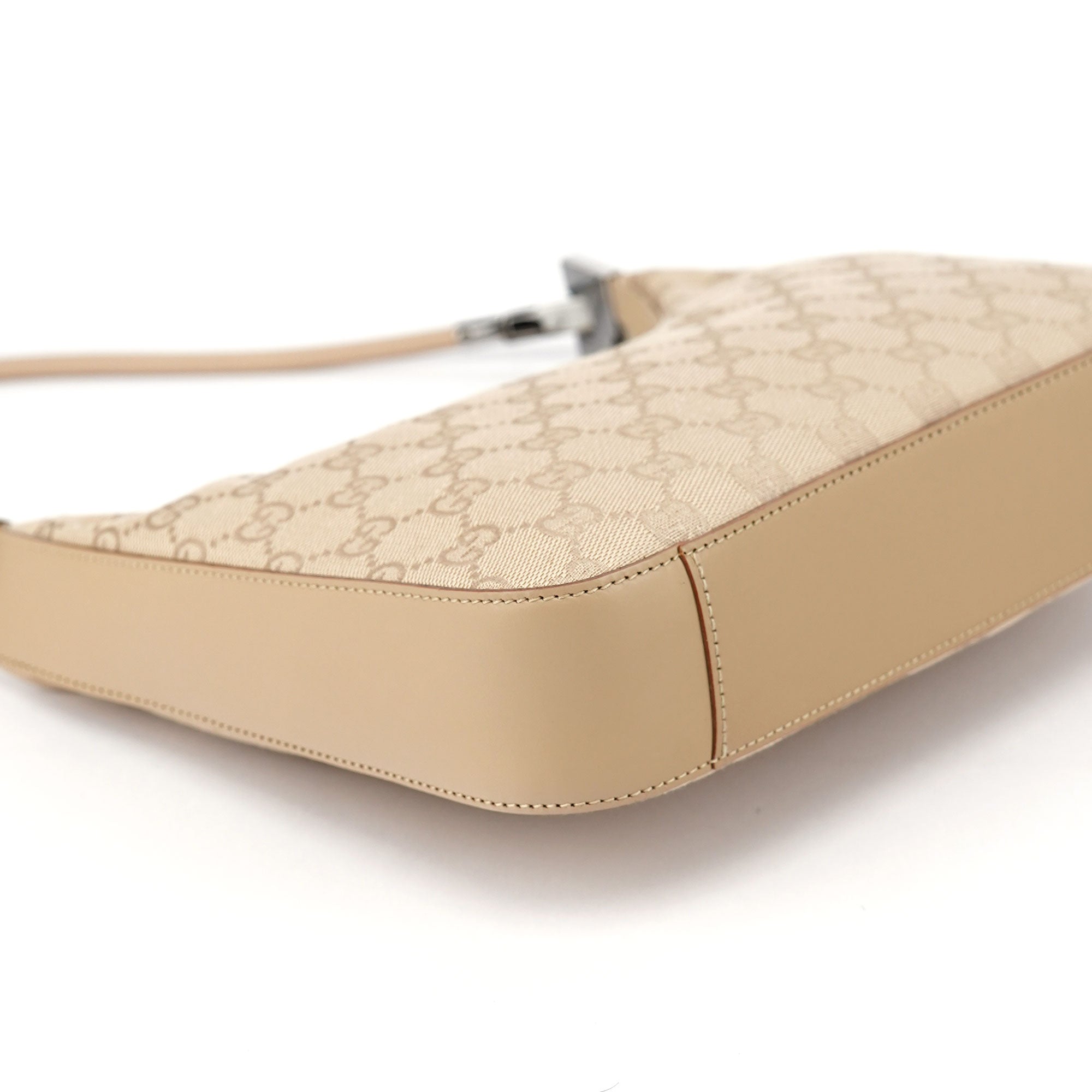 Gucci 01233 Beige GG Hobo Shoulder Bag