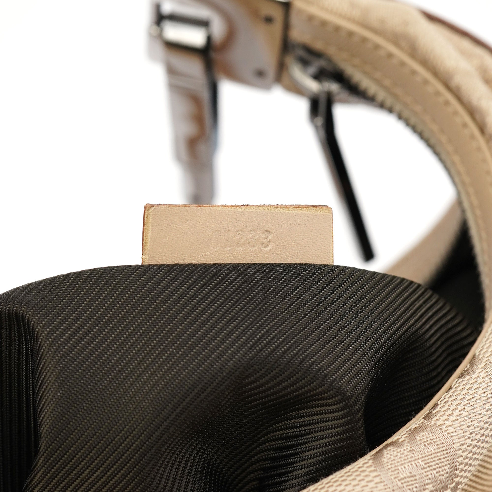 Gucci 01233 Beige GG Hobo Shoulder Bag