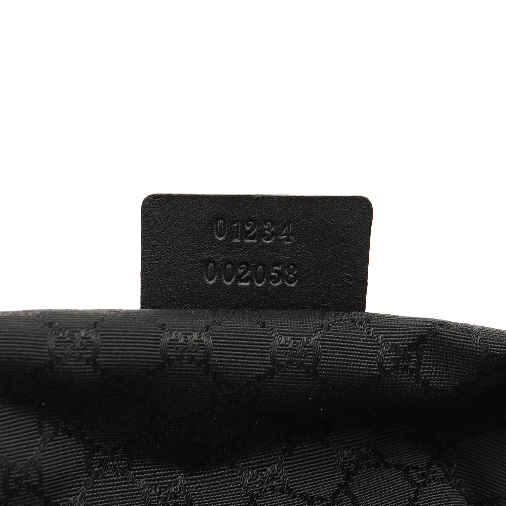 Gucci 01234 Sherry Line Schultertasche aus anthrazitfarbenem Denim