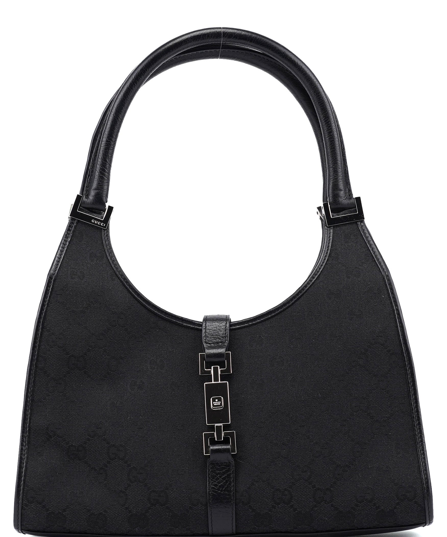 Gucci 01719 Black GG Jackie Shoulder Bag
