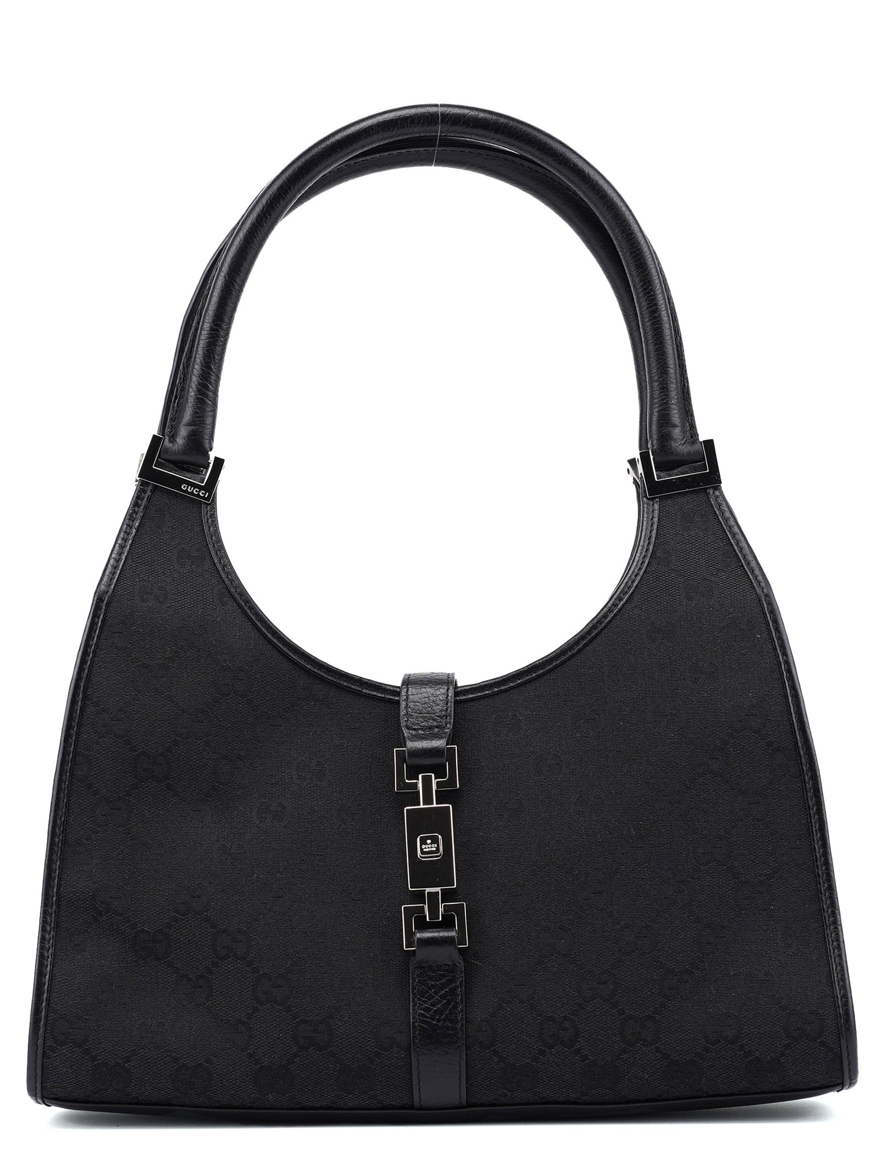 Gucci 01719 Black GG Jackie Shoulder Bag