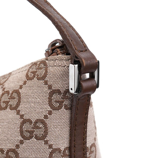 Gucci 01798 Beige Brown GG Boat Pochette