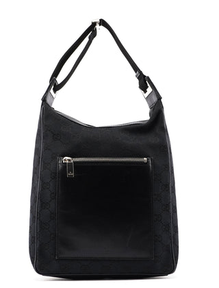 Gucci 019 0537 Black GG Pocket Shoulder Bag