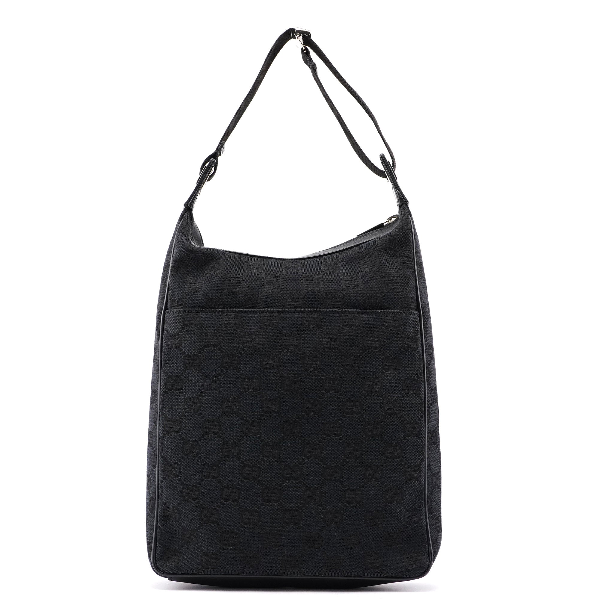 Gucci 019 0537 Sac porté épaule à poche GG noir