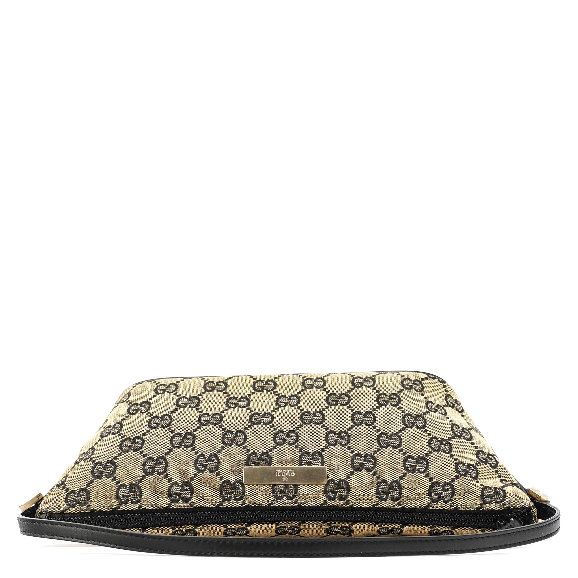 Gucci 039 1103 Beige Black GG Boat Pochette