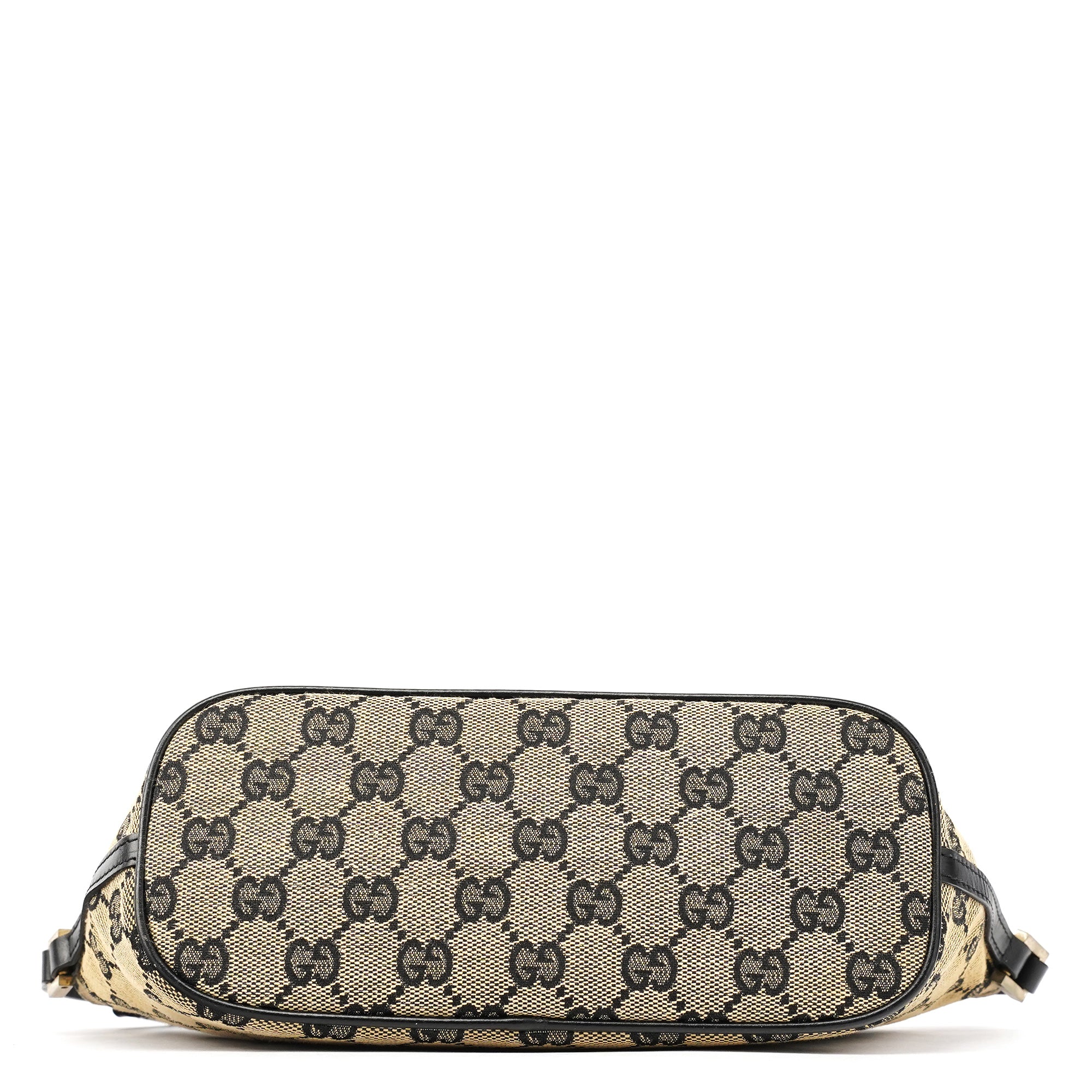 Gucci 039 1103 Beige Black GG Boat Pochette