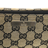 Gucci 039 1103 Beige Black GG Boat Pochette