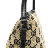 Gucci 039 1103 Beige Black GG Boat Pochette