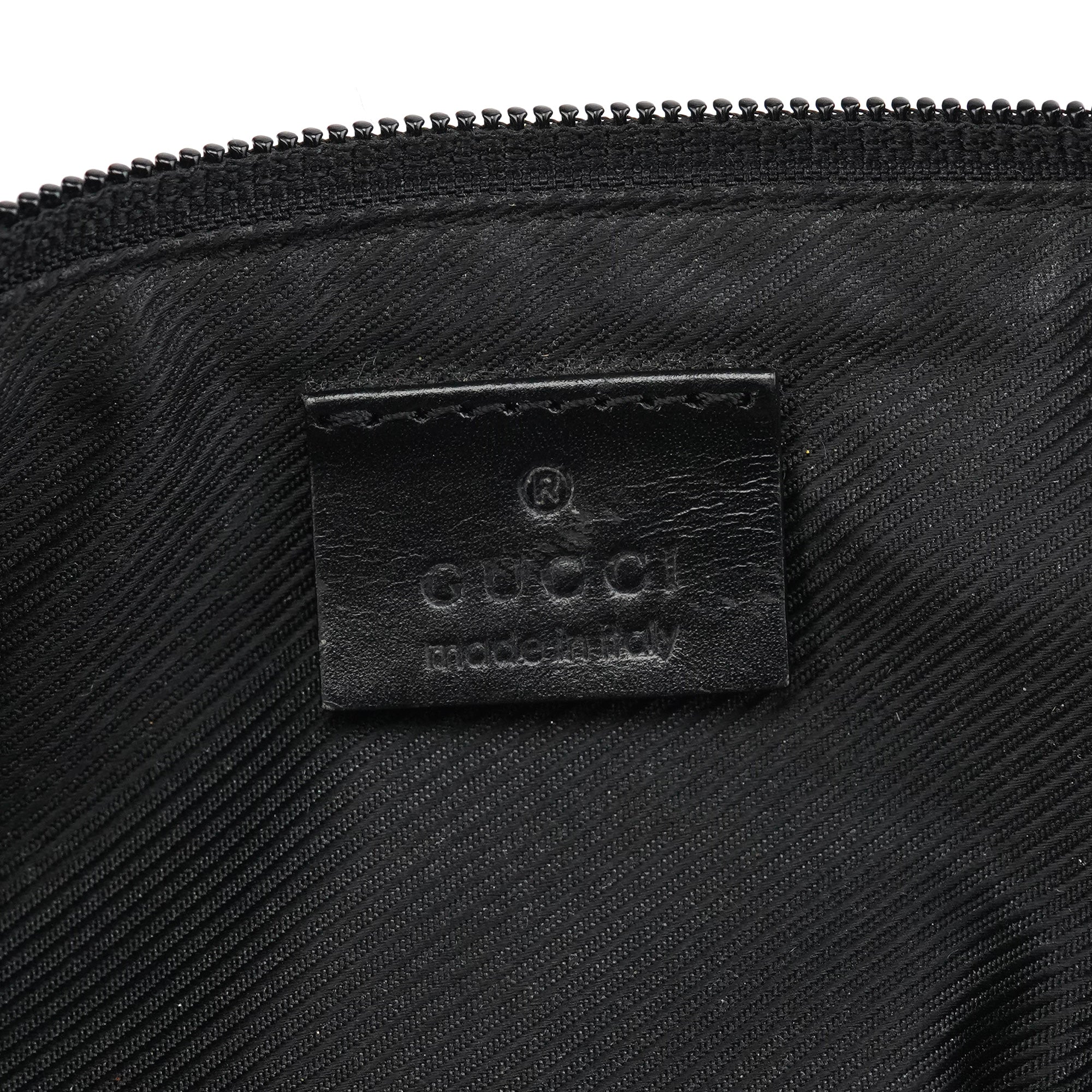 Gucci 039 1103 Beige Black GG Boat Pochette