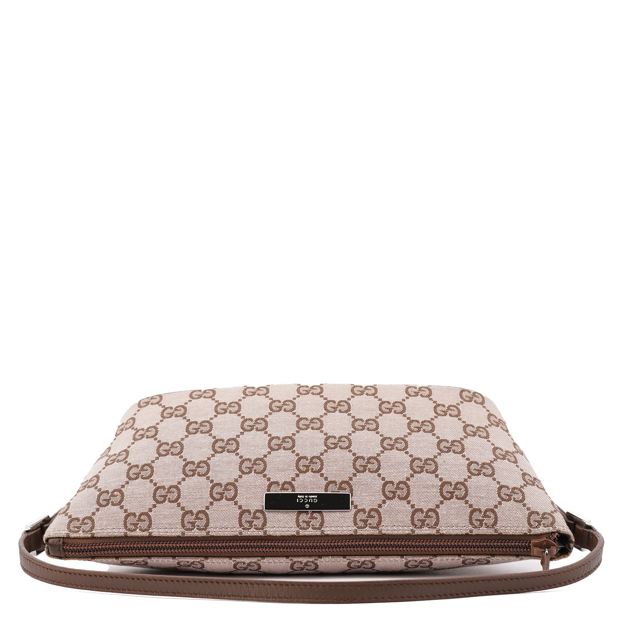 Gucci 039 1103 GG Boat Pochette en toile GG beige et marron