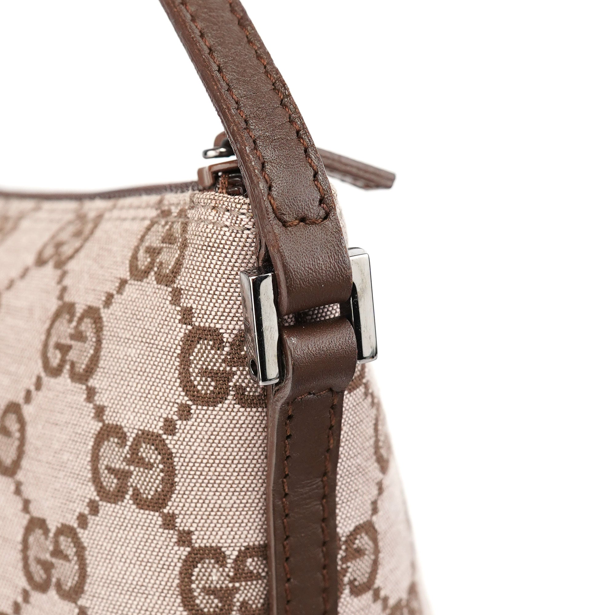 Gucci 039 1103 GG Boat Pochette en toile GG beige et marron