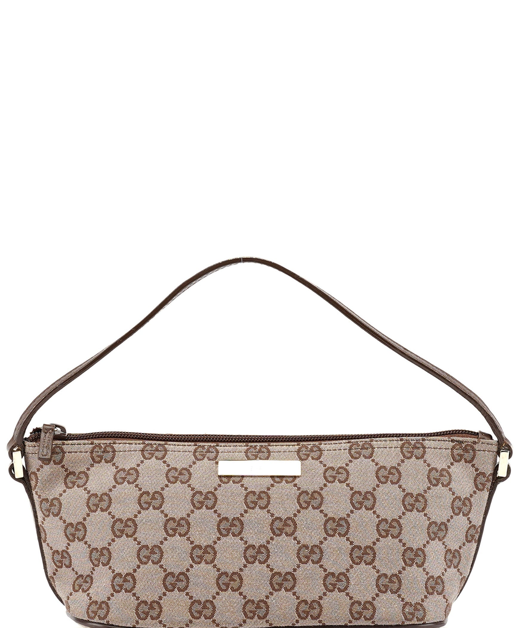Gucci 039 1103 Beige Brown GG Boat Pochette