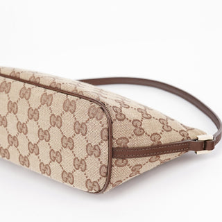 Gucci 039 1103 Beige Brown GG Boat Pochette
