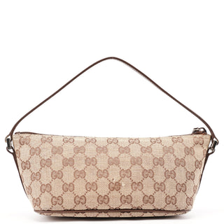 Gucci 039 1103 Beige Brown GG Boat Pochette