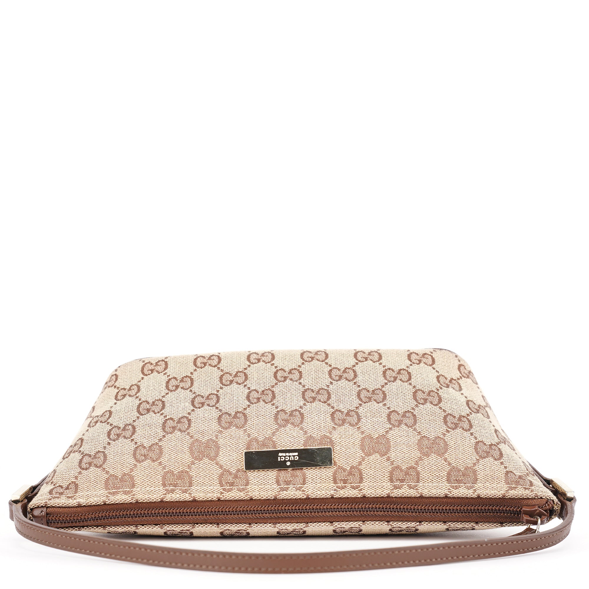 Gucci 039 1103 Beige Brown GG Boat Pochette