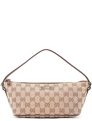 Gucci 039 1103 Beige Brown GG Boat Pochette