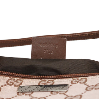 Gucci 039 1103 Beige Brown GG Boat Pochette