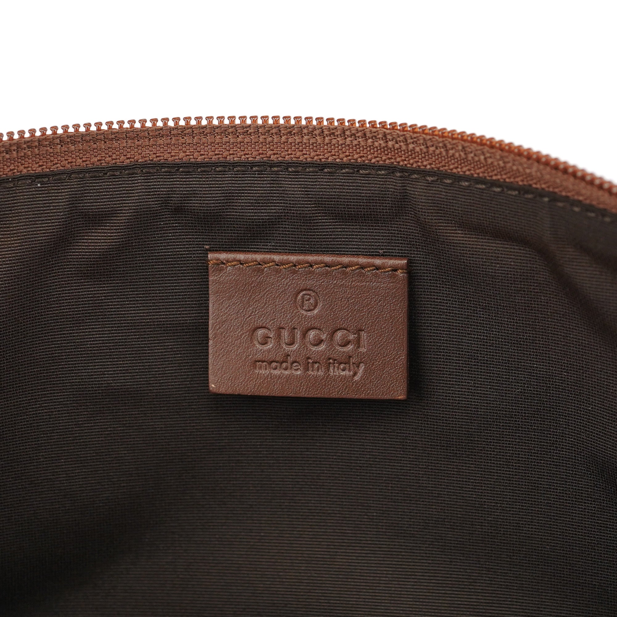 Gucci 039 1103 Beige Brown GG Boat Pochette