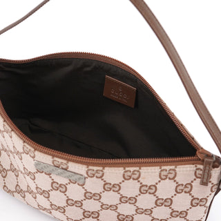 Gucci 039 1103 Beige Brown GG Boat Pochette