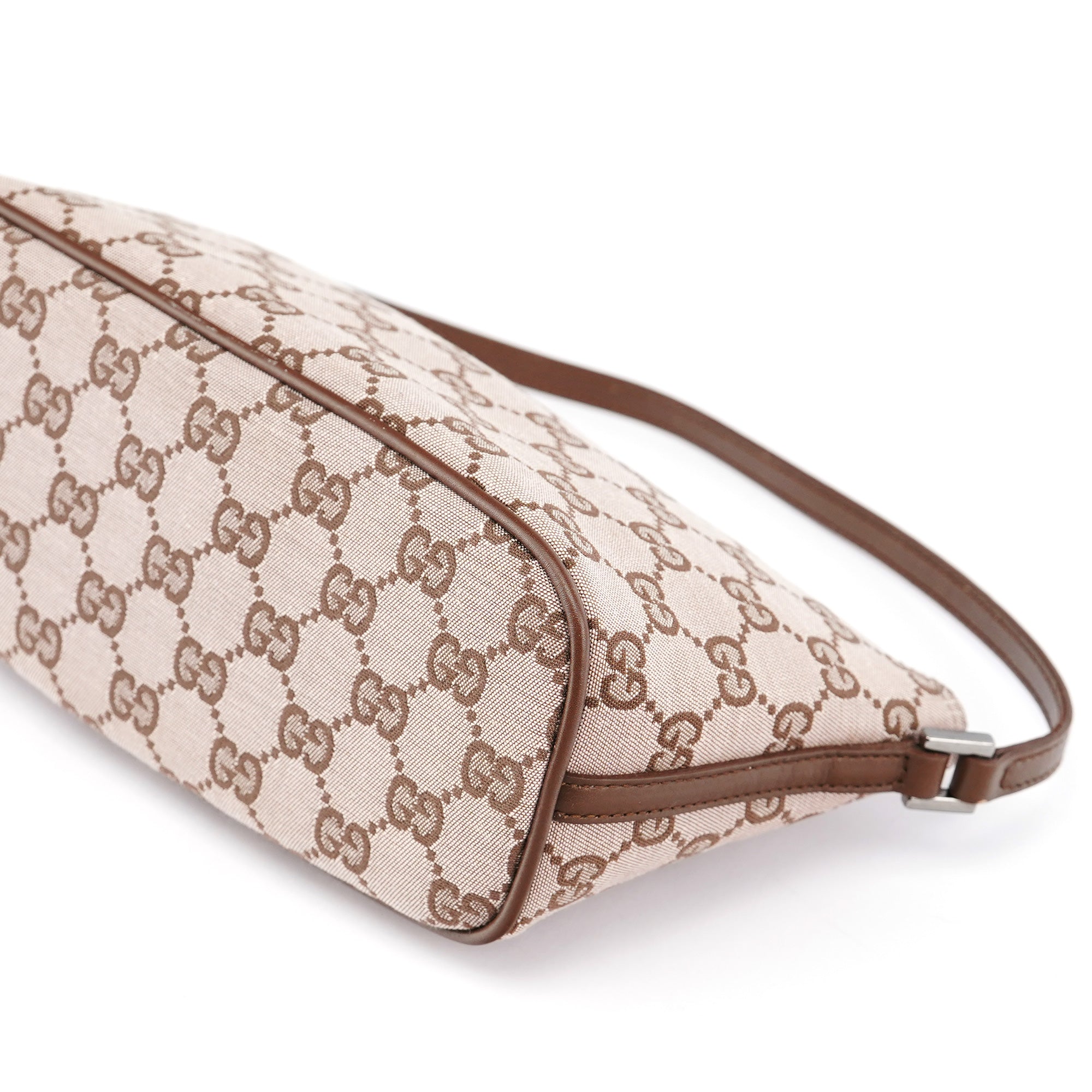 Gucci 039 1103 Beige Brown GG Boat Pochette
