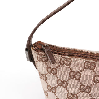 Gucci 039 1103 Beige Brown GG Boat Pochette