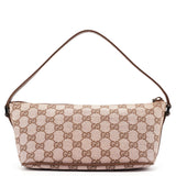 Gucci 039 1103 Beige Brown GG Boat Pochette