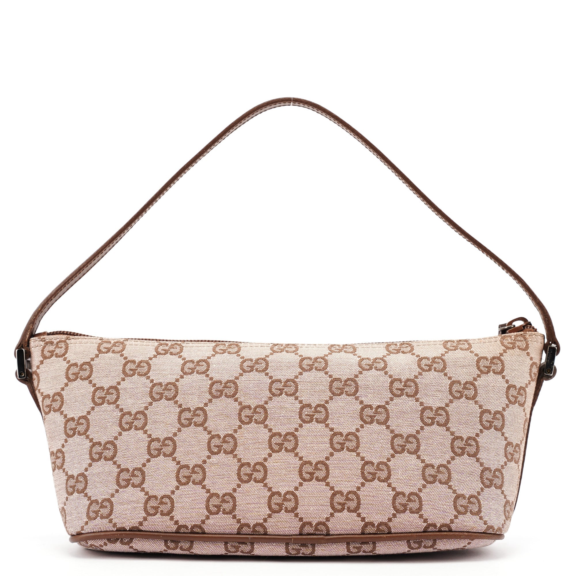 Gucci 039 1103 Beige Brown GG Boat Pochette
