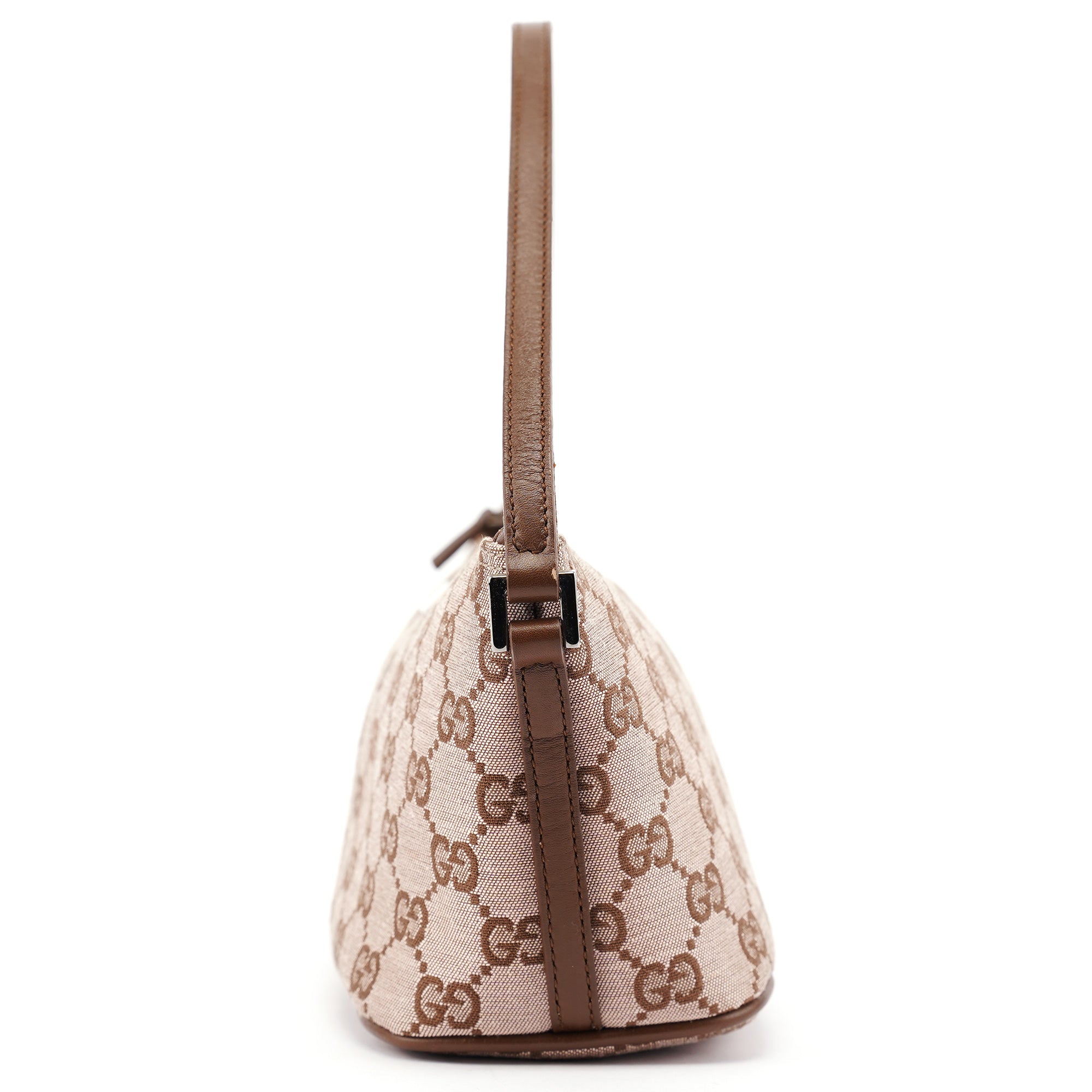 Gucci 039 1103 Beige Brown GG Boat Pochette