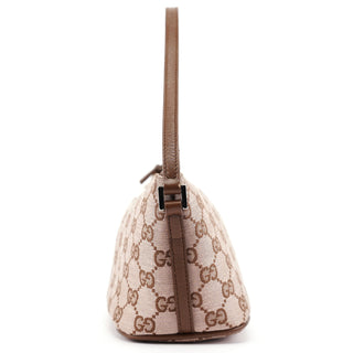 Gucci 039 1103 Beige Brown GG Boat Pochette