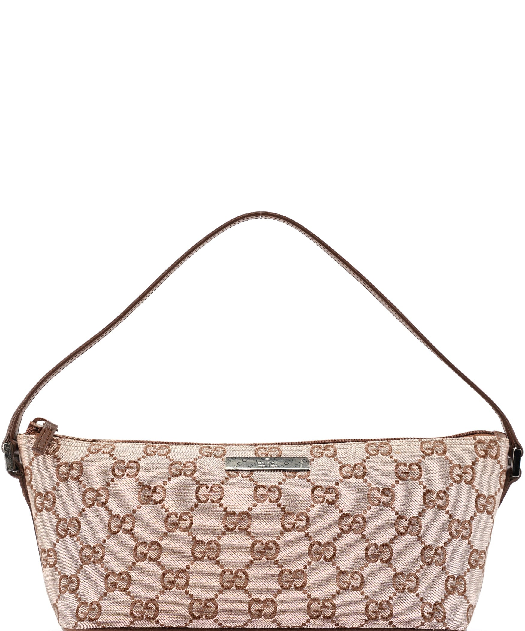 Gucci 039 1103 Beige Brown GG Boat Pochette