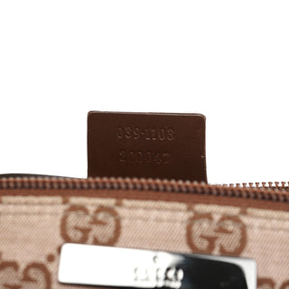 Gucci 039 1103 Beige Brown GG Boat Pochette
