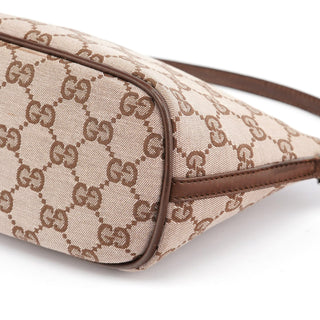 Gucci 039 1103 Beige Brown GG Boat Pochette