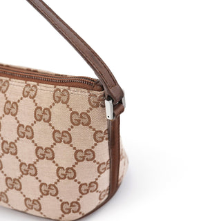 Gucci 039 1103 Beige Brown GG Boat Pochette