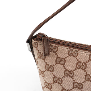 Gucci 039 1103 Beige Brown GG Boat Pochette