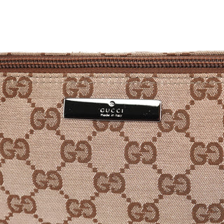 Gucci 039 1103 Beige Brown GG Boat Pochette