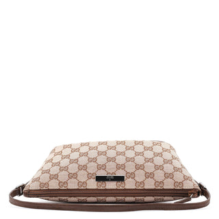 Gucci 039 1103 Beige Brown GG Boat Pochette