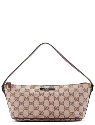 Gucci 039 1103 Beige Brown GG Boat Pochette