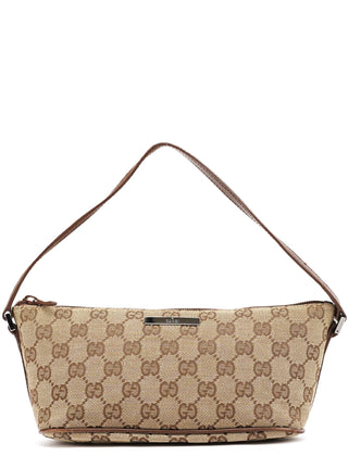 Gucci 039 1103 Beige Brown GG Boat Pochette