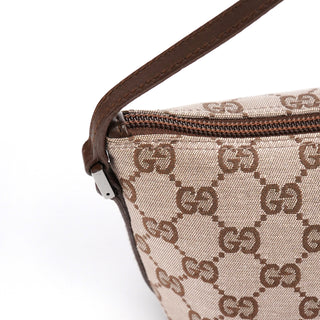 Gucci 039 1103 Beige Brown GG Boat Pochette