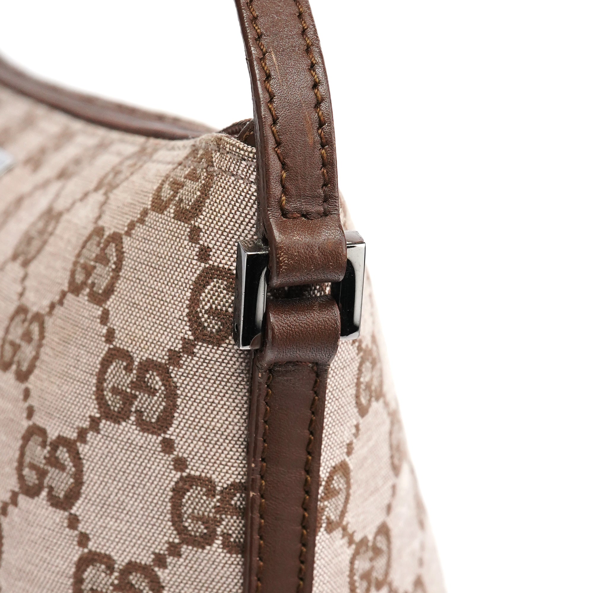 Gucci 039 1103 Beige Brown GG Boat Pochette