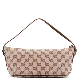 Gucci 039 1103 Beige Brown GG Boat Pochette