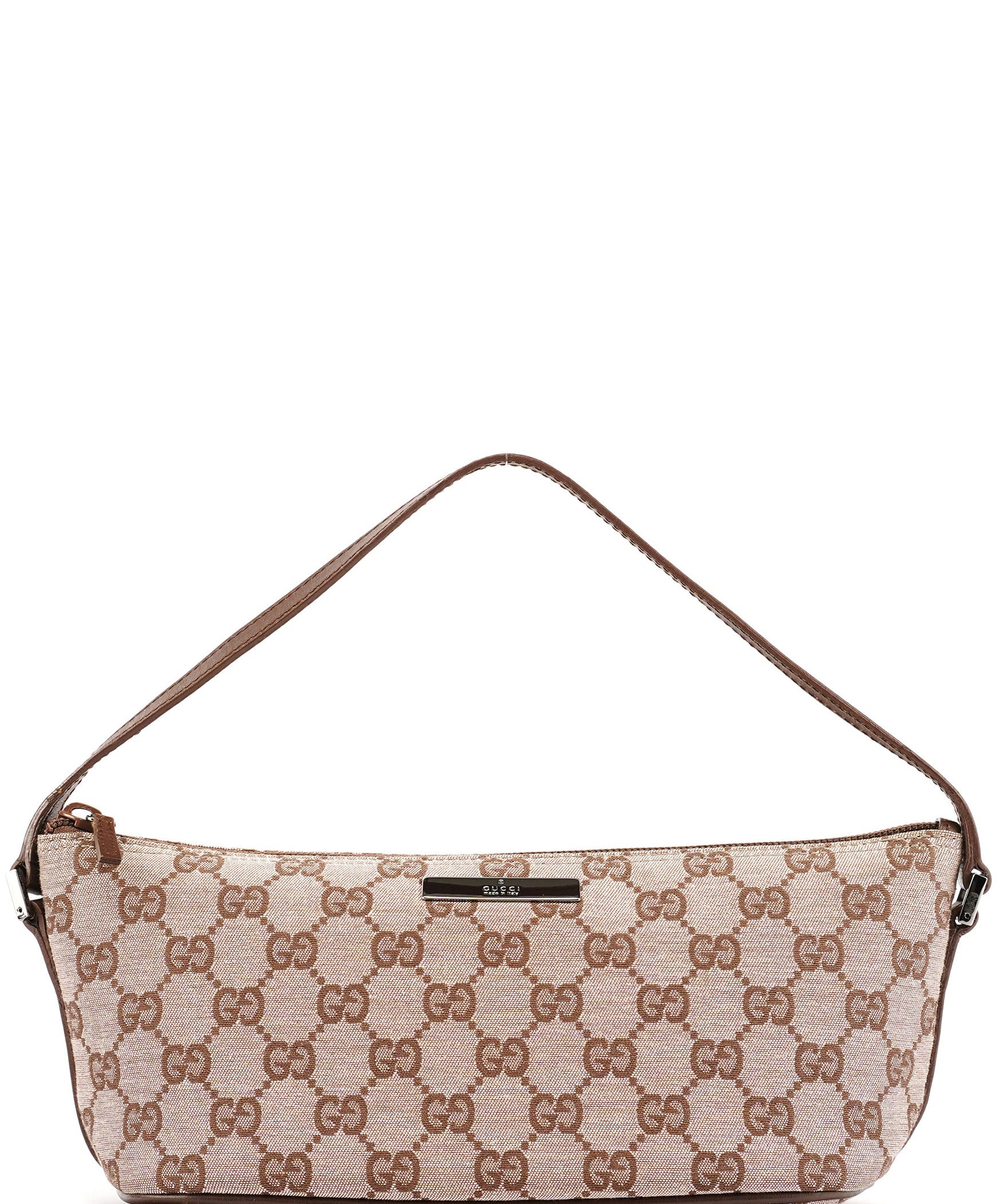 Gucci 039 1103 Beige Brown GG Boat Pochette