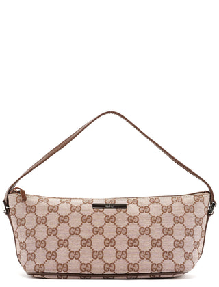 Gucci 039 1103 Beige Brown GG Boat Pochette