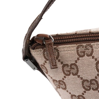 Gucci 039 1103 Beige Brown GG Boat Pochette