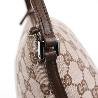 Gucci 039 1103 Beige Brown GG Boat Pochette