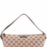 Gucci 039 1103 Beige Brown GG Boat Pochette