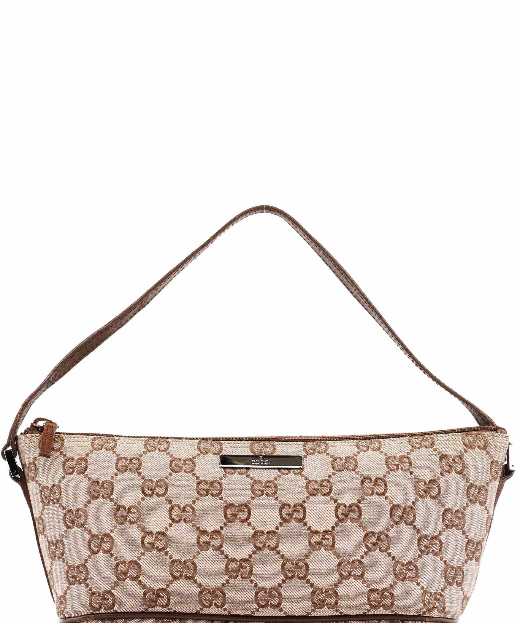 Gucci 039 1103 Beige Brown GG Boat Pochette
